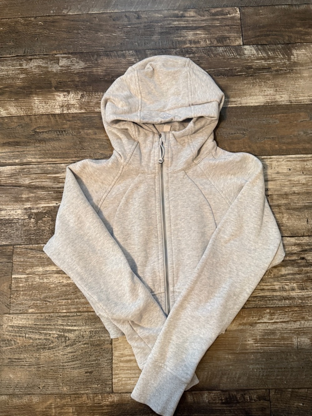 lululemon athletica Heather Gray Full-Zip Cropped Hoodie - Picture 5 of 6